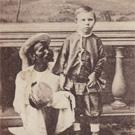 Unidentified boy with Indian servant